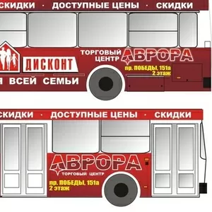 Реклама на транспорте и в транспорте г. Череповец и г. Вологда